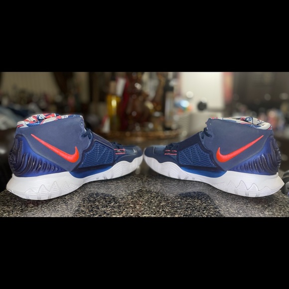 Nike Kyrie 6 ‘USA’ Navy Laser Crimson BQ4630-402 Mens Size 8 VNDS Balled Once - Picture 7 of 7